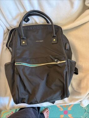 Black Backpack/ Laptop Tote - Versatile Travel & Work Bag